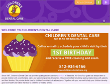 Tablet Screenshot of childrensdentalcare.org
